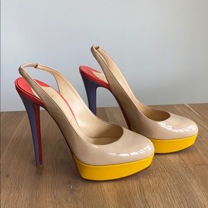 Christian Louboutin Heels - Nude, Purple, Yellow